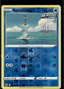 Pokemon Remoraid 036/163 Battle Styles Reverse Holo Common 3 Card Lot - Image 1