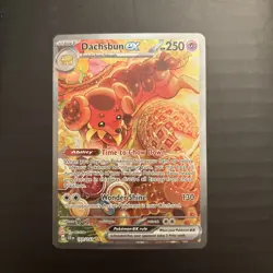 Pokemon TCG Dachsbun EX Full Art Rare Holo Card 169/142 Sv07 Stellar Crown - Image 1