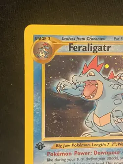 Feraligatr Holo Rare 5/111 Neo Genesis 1st Edition MP English Pokemon Card - Image 2