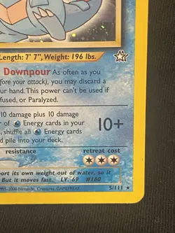 Feraligatr Holo Rare 5/111 Neo Genesis 1st Edition MP English Pokemon Card - Image 4