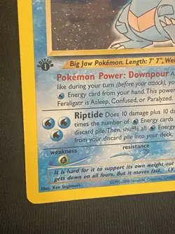 Feraligatr Holo Rare 5/111 Neo Genesis 1st Edition MP English Pokemon Card - Image 5