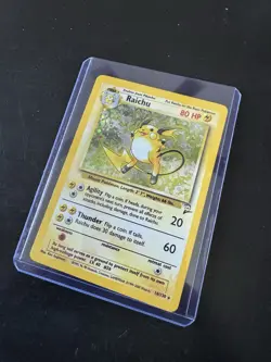 Pokemon TCG Raichu Holo Rare Card Base Set, 14/102, Unlimited MP - Image 2
