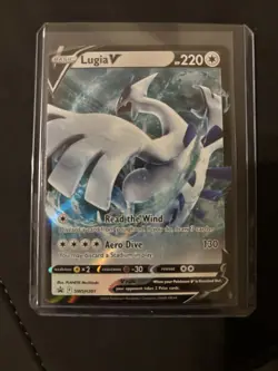 Pokemon TCG Lugia v SWSH301 Holo Black Star Promo Card Ultra Rare - Image 1