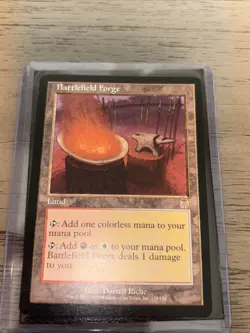 Battlefield Forge MtG Apocalypse Magic the Gathering Rare Land NM CLEAN! - Image 1