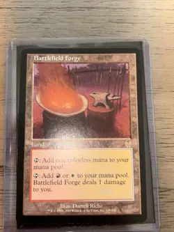 Battlefield Forge MtG Apocalypse Magic the Gathering Rare Land NM CLEAN! - Image 2