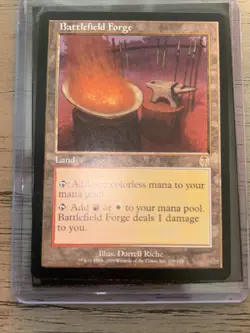 Battlefield Forge MtG Apocalypse Magic the Gathering Rare Land NM CLEAN! - Image 4