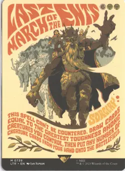 MTG Last March of the Ents Borderless Poster (739) Non-Foil Lord of the Rings NM - Image 1