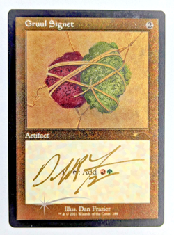 MTG FOIL Gruul Signet SIGNED IN GOLD BY DAN FRAZIER - Image 1