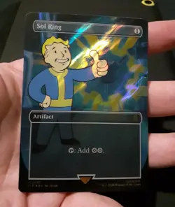 MTG Sol Ring (Borderless) (Surge Foil) M 0887 Universes Beyond: Fallout - Image 1