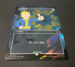 MTG Sol Ring (Borderless) (Surge Foil) M 0887 Universes Beyond: Fallout - Image 2