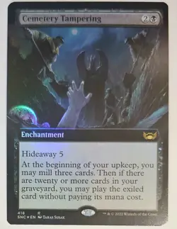 MTG Cemetery Tampering Streets of New Capenna 418 Foil Rare ID 111 - Image 1