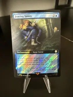 MTG Magic The Gathering SURGE FOIL Extended Art Fraying Sanity - Image 1