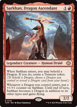 SARKHAN, DRAGON ASCENDANT x1 mtg NM-M Tarkir Dragonstorm 1 Rare - Image 1