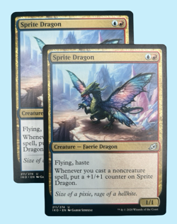 2x Sprite Dragon, Lair of Behemoths, NM Near Mint, Magic The Gathering MTG - Image 1