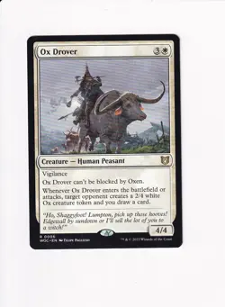 2023 MTG MAGIC COMMANDER: WILDS OF ELDRAINE OX DROVER (#2) - Image 1