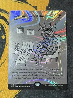 Demonic Consultation (Halo Foil) R 0031 - Secret Lair Encyclopedia of Magic - Image 1