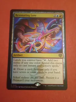 Resonating Lute ** FOIL EXTENDED ART ** #355 - Secrets of Strixhaven - NM MTG - Image 1