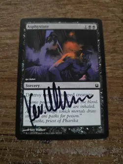 Asphyxiate Artist Proof SIGNED By Kev Walker Mtg Magic The Gathering - Image 1