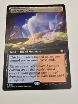 Scorched Geyser (Extended Art) Commander: Secrets of Strixhaven Regular - Image 1