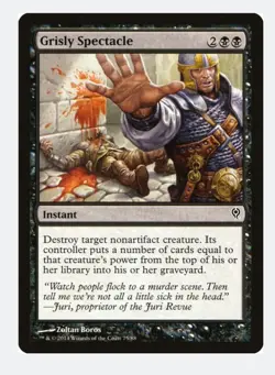 MTG Grisly Spectacle #75 DDM Magic Card in Protective Sleeve - Image 1