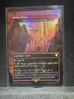 Helm’s Deep (Shinka, The Bloodsoaked Keep) - MTG LTC M 0374 Borderless Foil NM - Image 1