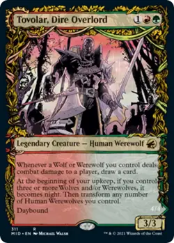 Tovolar, Dire Overlord (Showcase) 311 Rare Innistrad: Midnight Hunt Foil NM - Image 1