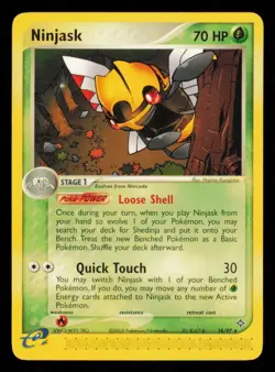 Pokemon Card Ninjask ex Dragon 18/97 Rare Vintage E Reader WOTC LP 2003 - Image 1