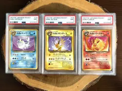 POKEMON TRIO SET PSA 9 DARK JOLTEON, DARK VAPOREON, DARK FLAREON JAPANESE ROCKET - Image 1