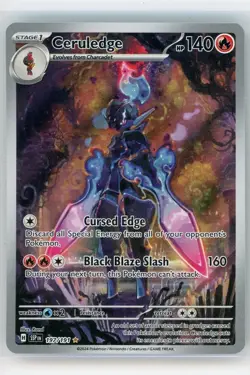 2024 Pokemon Ceruledge 197/191 Illustration Rare Full Art S&V Surging Sparks NM - Image 1