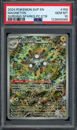 Magneton 2024 Surging Sparks Pokemon Center ETB Promo #159 PSA 10 Gem Mint - Image 1