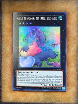 Yugioh Number 41: Bagooska the Terribly Tired Tapir CIBR-EN097 Super Rare NM - Image 1