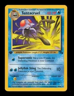 1999 Pokemon Fossil 1st Edition: # 44 Tentacruel NM-MT OR BETTER - Image 1