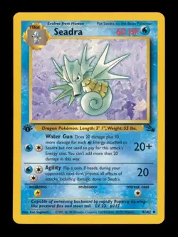 1999 Pokemon Fossil 1st Edition: # 42 Seadra NM-MT OR BETTER - Image 1