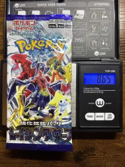 Heavy 8.65g Pokemon Sealed Raging Surf Sv3a Japanese Booster Pack - Image 1