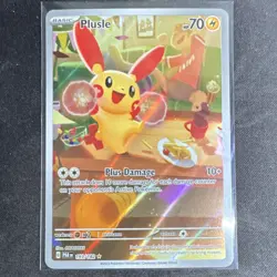 Pokemon Plusle Illustration Rare Holo 193/182 SV04 Paradox Rift Basic 70HP - Image 1