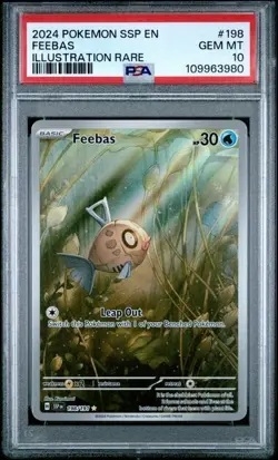 Pokemon TCG - Feebas 198/191 Sv08: Surging Sparks Holo PSA 10 - Image 1
