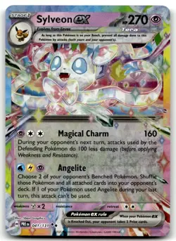 Sylveon ex - 041/131 041/131 Holo Double Rare Prismatic Evolutions Pokemon LP - Image 1