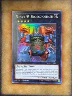 Yugioh Number 55: Gogogo Goliath WSUP-EN007 Super Rare 1st Ed LP - Image 1