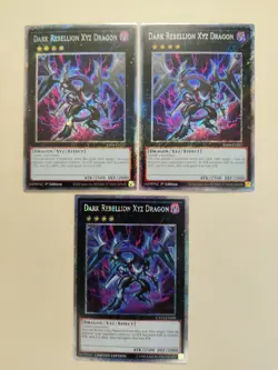 3x Dark Rebellion Xyz Dragon RA04-EN237 Platinum Secret Rare 1st Ed NM/LP - Image 2