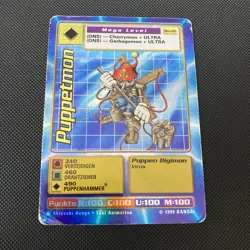 Digimon Karte TCG 1999 Puppetmon BO-96 Rare Holo Good Deutsch - Image 1
