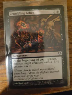 Crumbling Ashes Eventide MTG Magic The Gathering Card Vintage Chase Enchantment - Image 1
