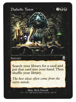 Magic The Gathering MTG - ODYSSEY 2001 ODY - #129 Diabolic Tutor x4 LP NM - Image 5