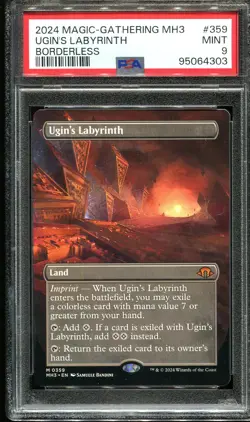 Ugin's Labyrinth (Borderless) PSA 9 MTG Modern Horizons 3 MH3 MINT 359 - Image 1