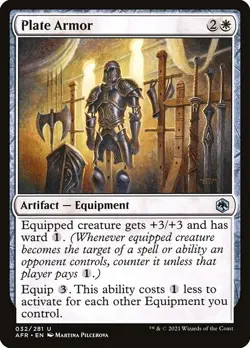 1x Plate Armor FOIL AFR NM x1 Mtg Magic the Gathering Changie - Image 1