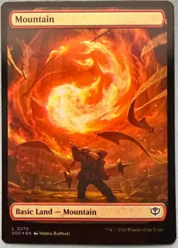 Mountain (Full Art) *FOIL* - Basic Land - MTG Secrets of Strixhaven SOS #270 NM - Image 1