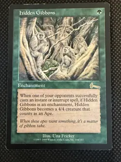 Hidden Gibbons Urza's Legacy Magic the Gathering Green Rare MtG - Image 1