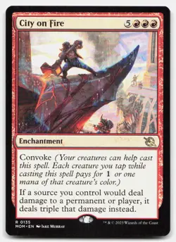 City on Fire 135 Rare March of the Machine Magic: The Gathering NM - Image 1