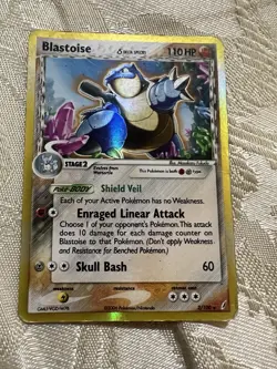 Pokemon TCG Blastoise EX Crystal Guardians Holo Rare Card 2/100 Delta Species - Image 1