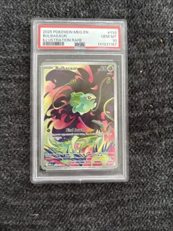 Pokemon TCG PSA 10 Mega Evolution Bulbasaur Illustration - Image 1