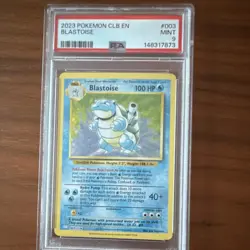 Pokemon Blastoise Trading Card Game Classic 003/034 Holo PSA 9 2023 English - Image 1